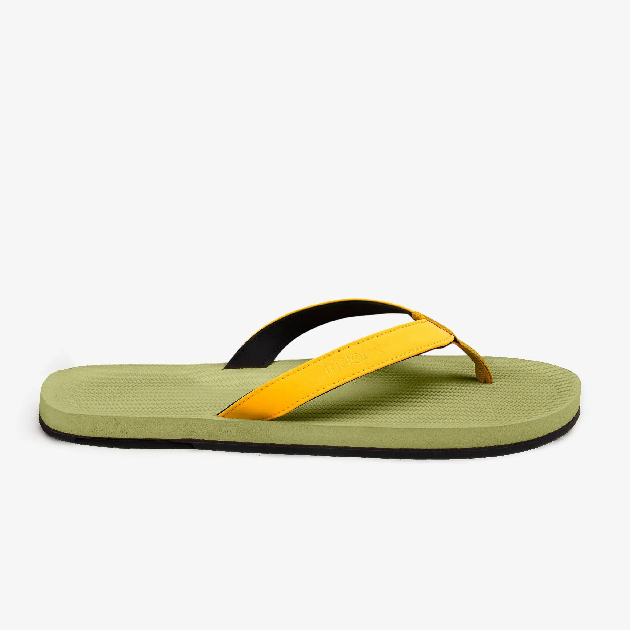 Mens Flip Flops - Olive/Honey