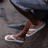 Mens Sneaker Sole Flip Flops Sea Salt/Sea Salt Sole