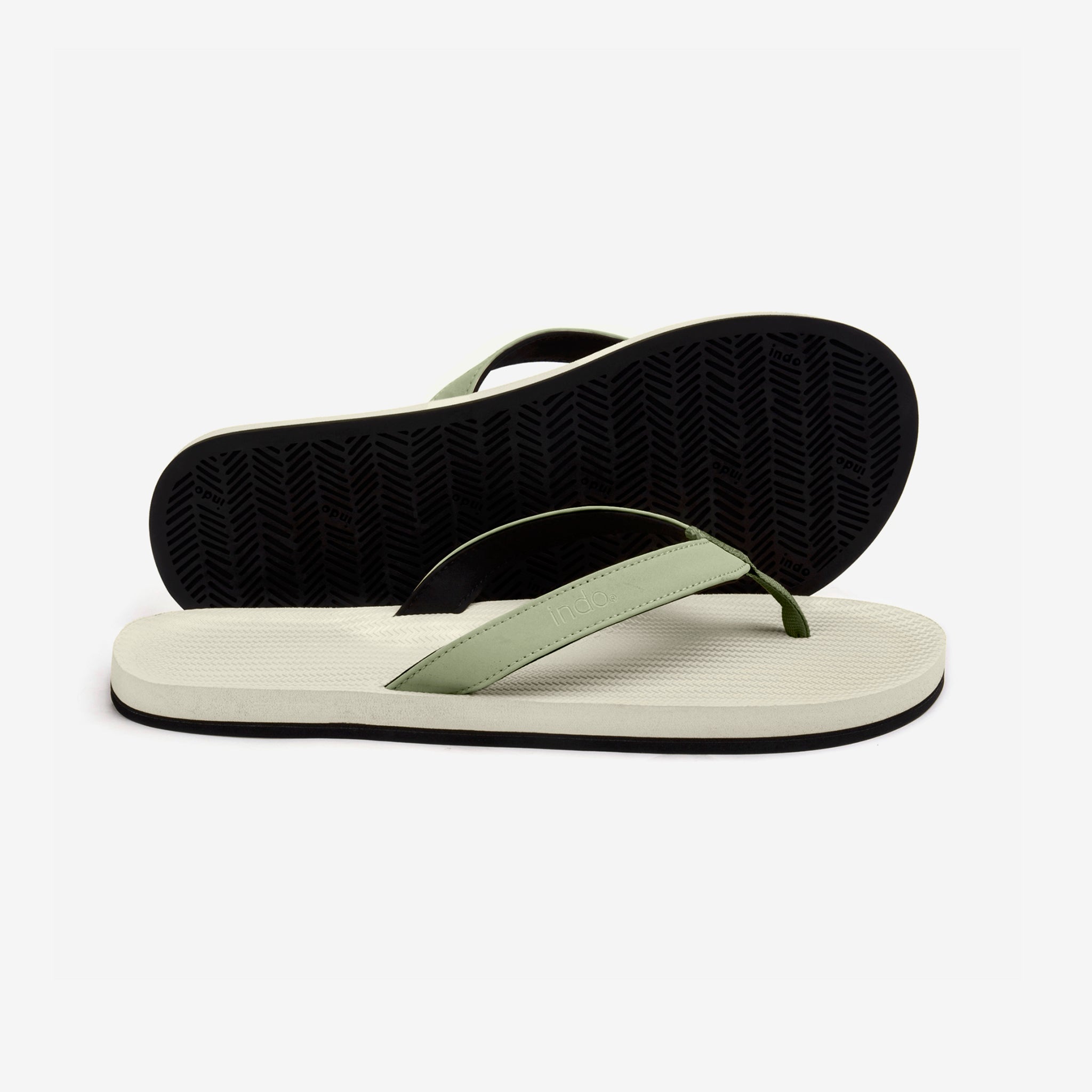 Mens Flip Flops - Sea Salt/Olive