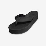 Women's Platform Flip Flops Black