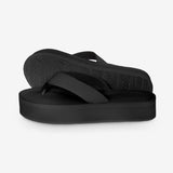 Women's Platform Flip Flops Black