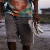 Mens Sneaker Sole Flip Flops Sea Salt/Sea Salt Sole