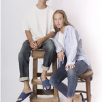 Women's Slide Recycled Pable Straps - Indigo/Shore - Indosole