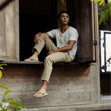 Men's ESSNTLS Flip Flops Sea Salt & Olive